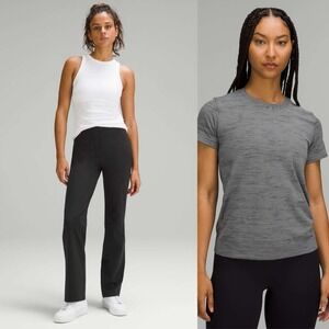 2PC-Lululemon Smooth Fit Pull-On High-Rise Pant + Swiftly Relaxed T-Shirt 10